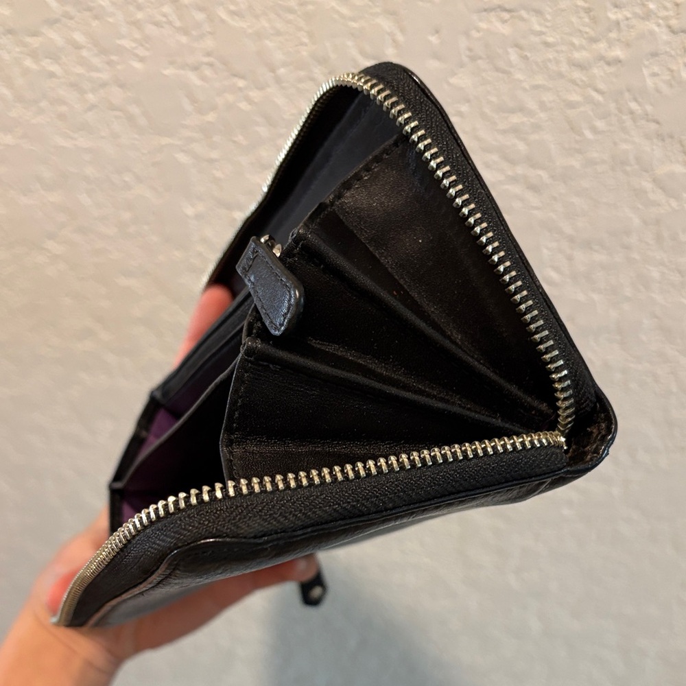 Coach Black Leather Zip Wallet - Picture 11 of 13